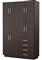 Placard MOSCONI DAKAR PLUS 56603 214×140×46 cm 8 Puertas Wengue