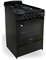 Cocina LA MAGICA BIANCA Negra Eco Multigas de 56cm 