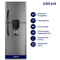 Heladera DREAN HDR400F41E con freezer cíclica 396l gris