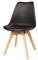 Silla TULIP Patas de Madera Negra 