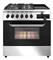 Cocina SAHO KUMA 18380 Pta Vidrio 4H C/Plancha 82cm  Multigas 