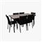 Juego de Mesa DAKOT ZAMBIA y 6 Sillas CANYON negro
