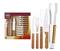 Set De Cubiertos TRAMONTINA 23399/028 CHURRASCO Naturalwood 15 Piezas De Acero Con Mango de Madera Para Parrilla
